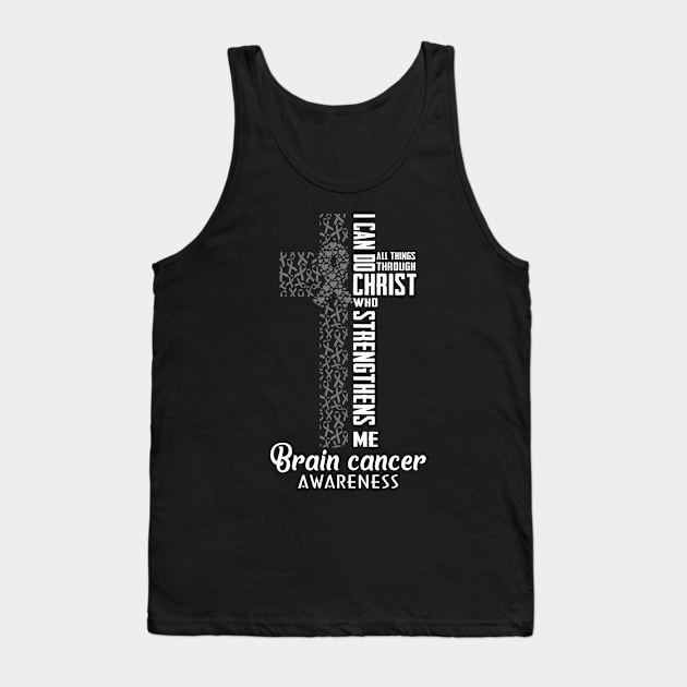 Brain Cancer Awareness Tank Top by rebuffquagga